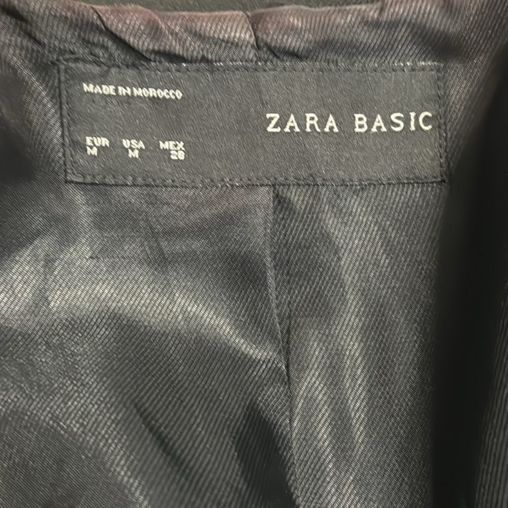 Snape ZARA Black Coat Jacket Zip Up High Low - Picture 8 of 12